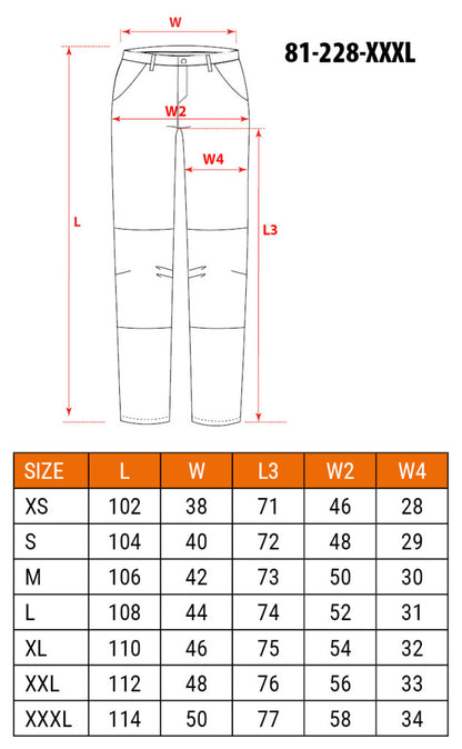 NEO TOOLS Farmer Munkásnadrág, DENIM, 98% pamut, térdvédő betét zsebbel, gombos oldalzsebekkel, 255 g/m2, XXXL 81-228-XXXL