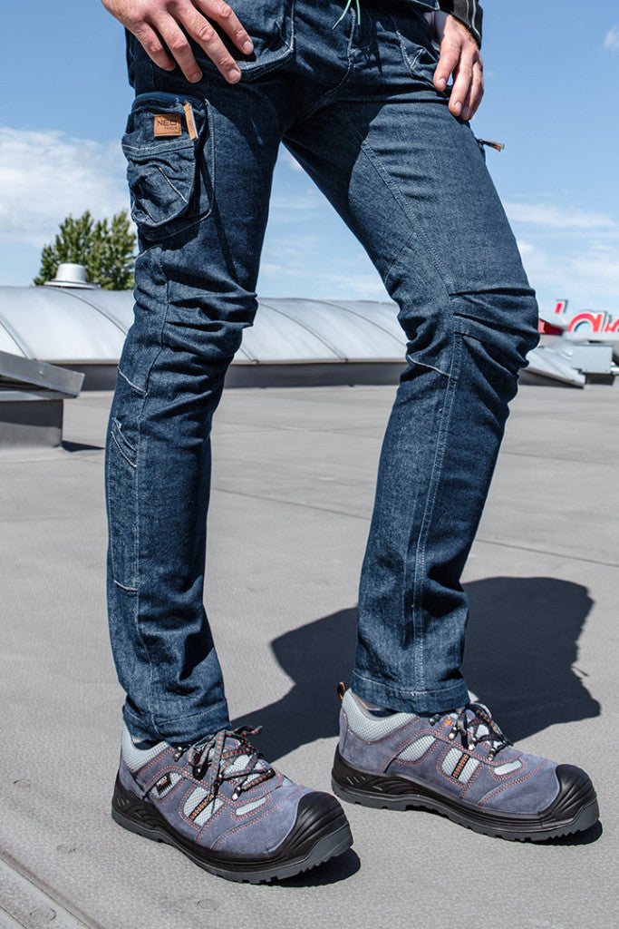 NEO TOOLS Farmer Munkásnadrág, DENIM, cipzáros oldalzsebekkel, 98% pamut, 410 g/m2, XXXL 81-229-XXXL