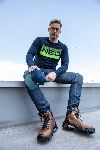NEO TOOLS Farmer Munkásnadrág, DENIM, cipzáros oldalzsebekkel, 98% pamut, 410 g/m2, XXXL 81-229-XXXL