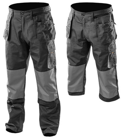 NEO TOOLS Munkásnadrág, HD, S/48 65% poliészter, 35% pamut, 267g/m2, térdprotektor zseb, térd alatt lezippzározható, S 81-230-S