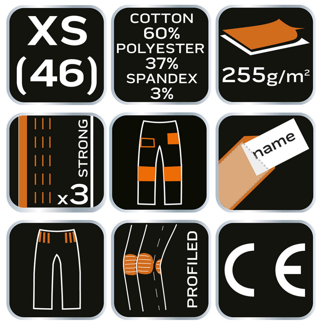 NEO TOOLS Terepmintás Munkásnadrág,, CAMO, CAMO URBAN, 60% pamut, 37% poliészter, 3% elasztán, XS 81-232-XS
