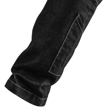 NEO TOOLS Farmer Munkásnadrág, DENIM, fekete, cipzáros oldalzsebekkel, 98% pamut, 410 g/m2, XXL 81-233-XXL