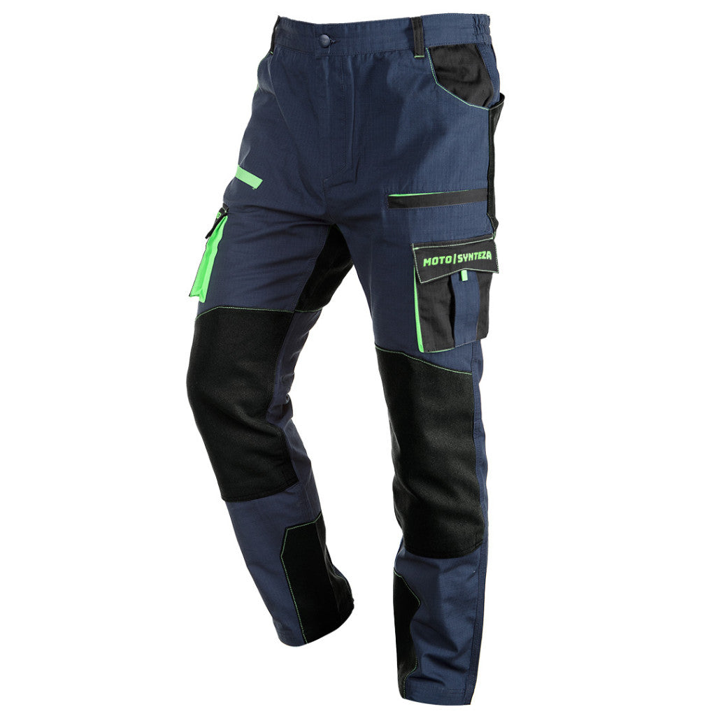 NEO TOOLS Munkanadrág, Motosynteza, 100% pamut, szakadásmentes szövet, 3soros varrat, térdprotektor zseb, XS 81-235-XS