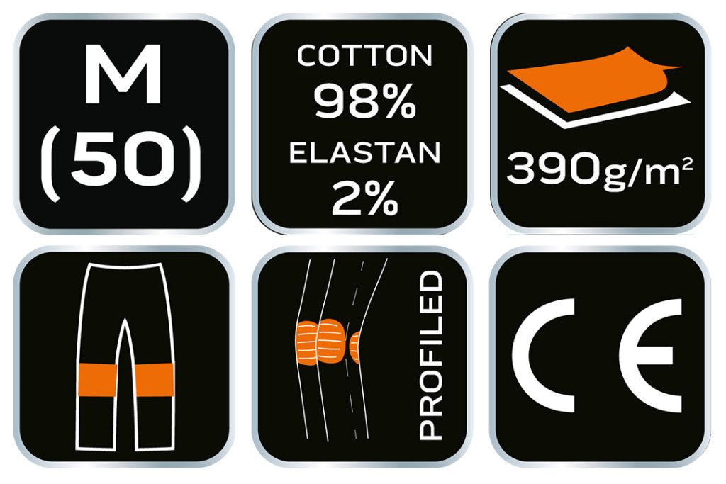 NEO TOOLS Farmer Munkásnadrág, DENIM, fekete, 98% pamut, térdvédő zseb, gombos oldalzsebek, 255 g/m2, M 81-236-M
