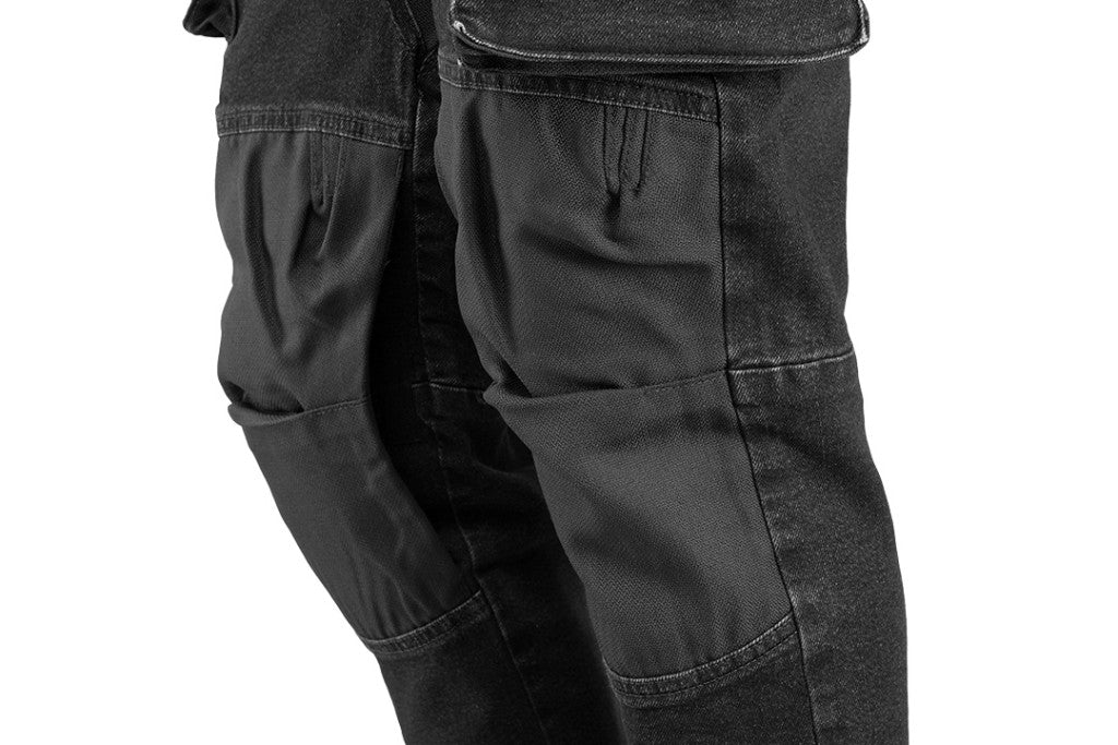 NEO TOOLS Farmer Munkásnadrág, DENIM, fekete, 98% pamut, térdvédő zseb, gombos oldalzsebek, 255 g/m2, XL 81-236-XL