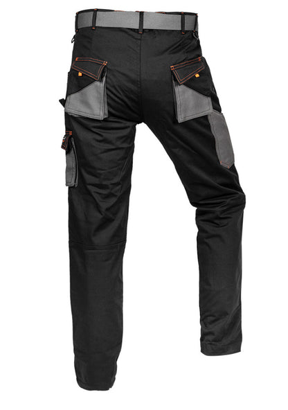 NEO TOOLS Karcsúsított(slim fit), Munkásnadrág, HD, 60% pamut, 37% polyester, 3% elastane, 285 g/m2, övvel, S 81-238-S
