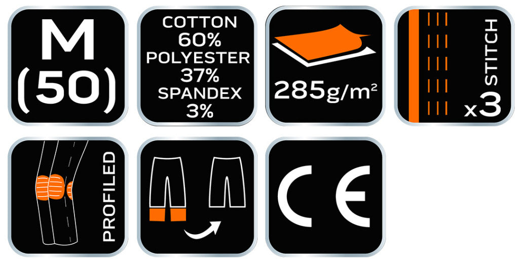 NEO TOOLS Karcsúsított(slim fit), Munkásnadrág, HD, 60% pamut, 37% polyester, 285 g/m2, lecsatolható szerszámzsebek, M 81-239-M