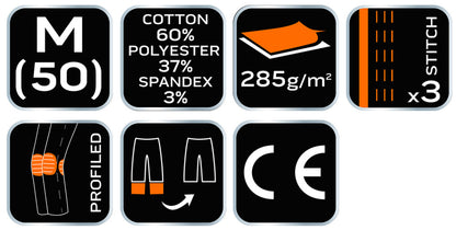 NEO TOOLS Karcsúsított(slim fit), Munkásnadrág, HD, 60% pamut, 37% polyester, 285 g/m2, lecsatolható szerszámzsebek, M 81-239-M