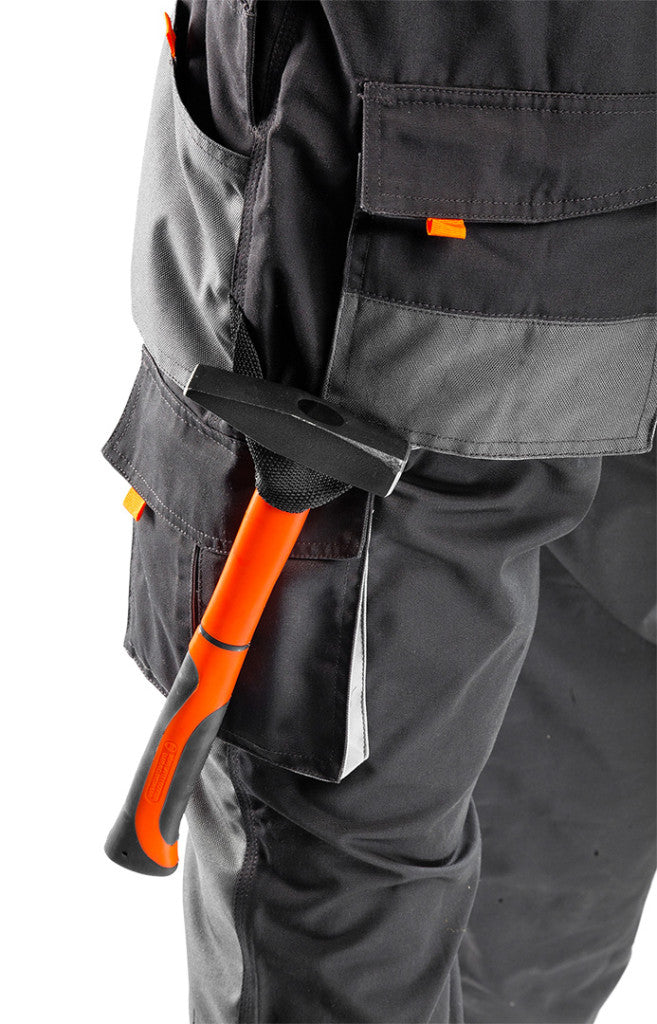 NEO TOOLS Kantáros Munkásnadrág, HD, XXL/58 65% poliészter, 35% pamut, 267g/m2, térdprotektor zseb, fényvisszaverő, XXL 81-240-XXL