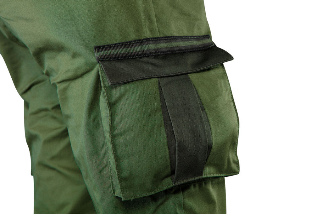 NEO TOOLS Kantáros munkanadrág olíva, 60% pamut, 40% polyester, 255 g/m2, M 81-242-M