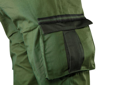 NEO TOOLS Kantáros munkanadrág olíva, 60% pamut, 40% polyester, 255 g/m2,XXL 81-242-XXL