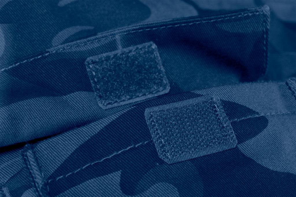 NEO TOOLS Kantáros munkanadrág tengerészkék terepmintás, Camo, Navy, 60% pamut + 40% poliészter, 81-243-XS