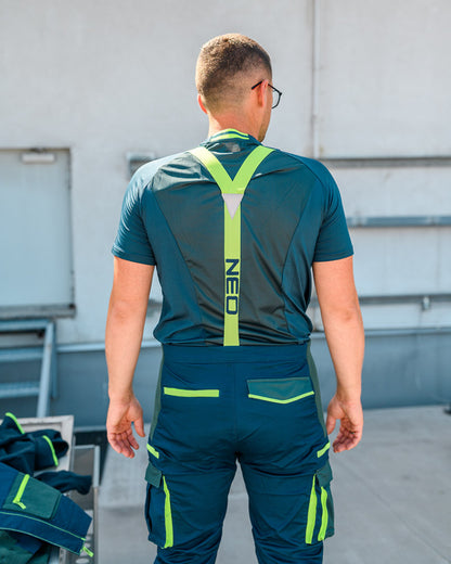 NEO TOOLS Kantáros Munkásnadrág, PREMIUM, 62% pamut, 35% polyester, 3% elastane, L 81-246-L