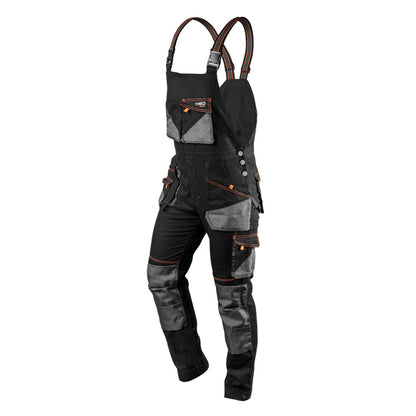 NEO TOOLS Kantáros Munkásnadrág, karcsúsított(slim fit), 60% pamut, 37% polyester, 3% elastane, 285 g/m2, XS 81-248-XS