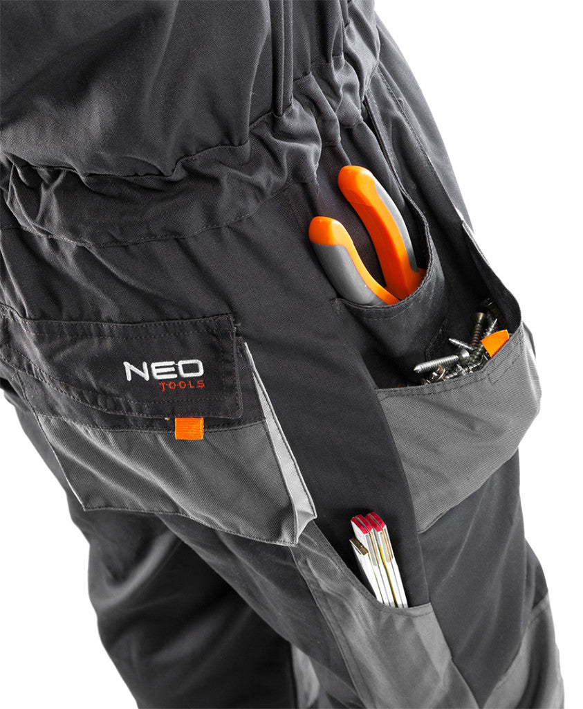 NEO TOOLS Overall, HD, S/48 65% poliészter, 35% pamut, 267g/m2, térdprotektor zseb, vékony fényvisszaverő csík, S 81-250-S