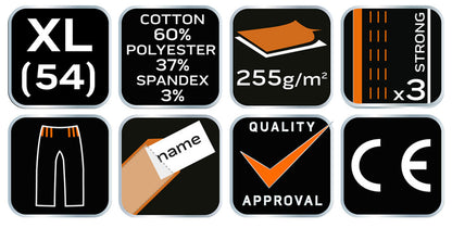 NEO TOOLS Kantáros, terepmintás Munkásnadrág, CAMO URBAN, 60% pamut, 37% poliészter, 3% elasztán, XL 81-252-XL