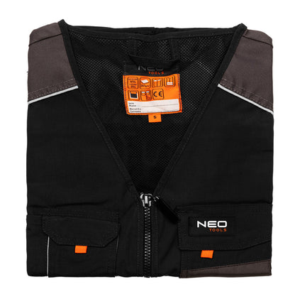 NEO TOOLS Munkavédelmi mellény, HD, L/52 65% poliészter, 35% pamut, 267g/m2, vékony fényvisszaverő csík, L 81-260-L
