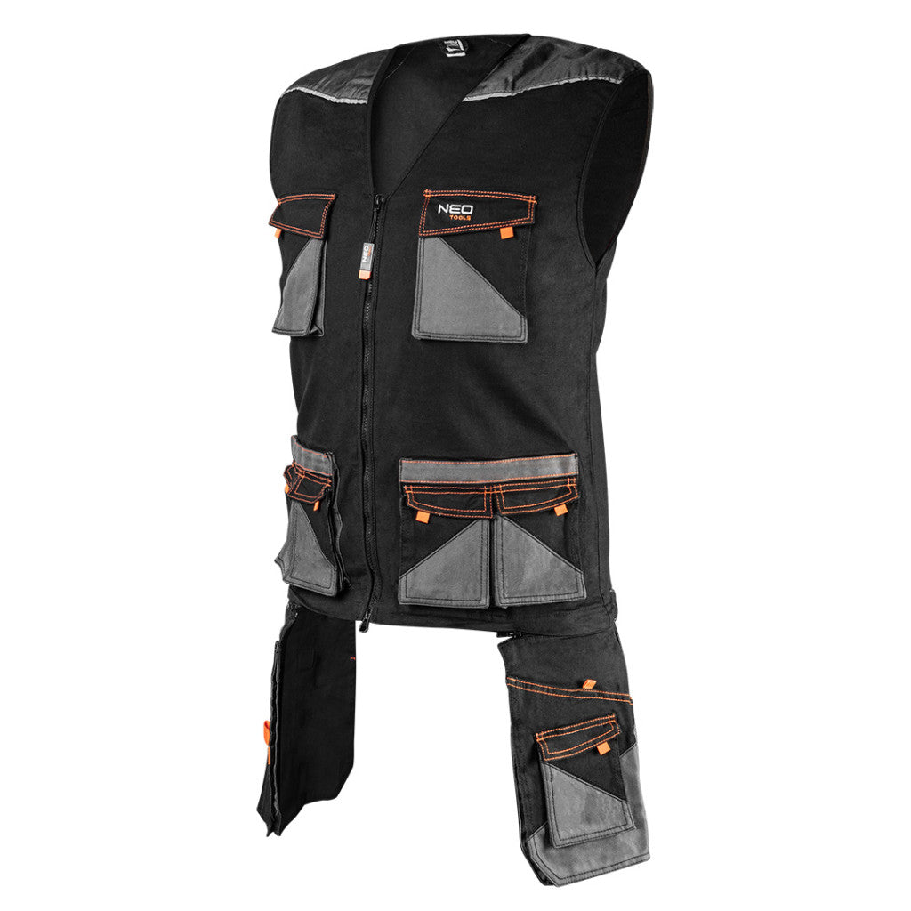 NEO TOOLS Munkamellény karcsúsított(slim fit), 60% pamut, 37% polyester, 3% elastane, 285 g/m2, M 81-268-M