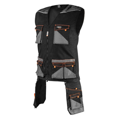 NEO TOOLS Munkamellény karcsúsított(slim fit), 60% pamut, 37% polyester, 3% elastane, 285 g/m2, M 81-268-M