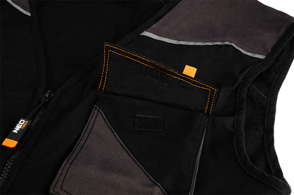NEO TOOLS Munkamellény karcsúsított(slim fit), 60% pamut, 37% polyester, 3% elastane, 285 g/m2, M 81-268-M