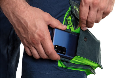 NEO TOOLS Rövid munkásnadrág övvel, PREMIUM, 62% pamut, 35% polyester, 3% elastane, S 81-276-S