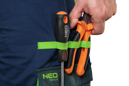 NEO TOOLS Rövid munkásnadrág, övvel, PREMIUM, 62% pamut, 35% polyester, 3% elastane, XS 81-276-XS