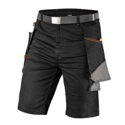 NEO TOOLS Karcsúsított(slim fit) Rövid munkásnadrág, 60% pamut, 37% polyester, 3% elastane, 285 g/m2, övvel, XS 81-278-XS