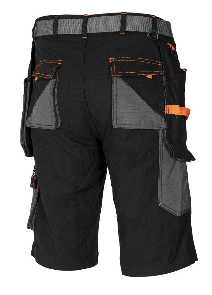 NEO TOOLS Karcsúsított(slim fit) Rövid munkásnadrág, 60% pamut, 37% polyester, 3% elastane, 285 g/m2, övvel, XXL 81-278-XXL