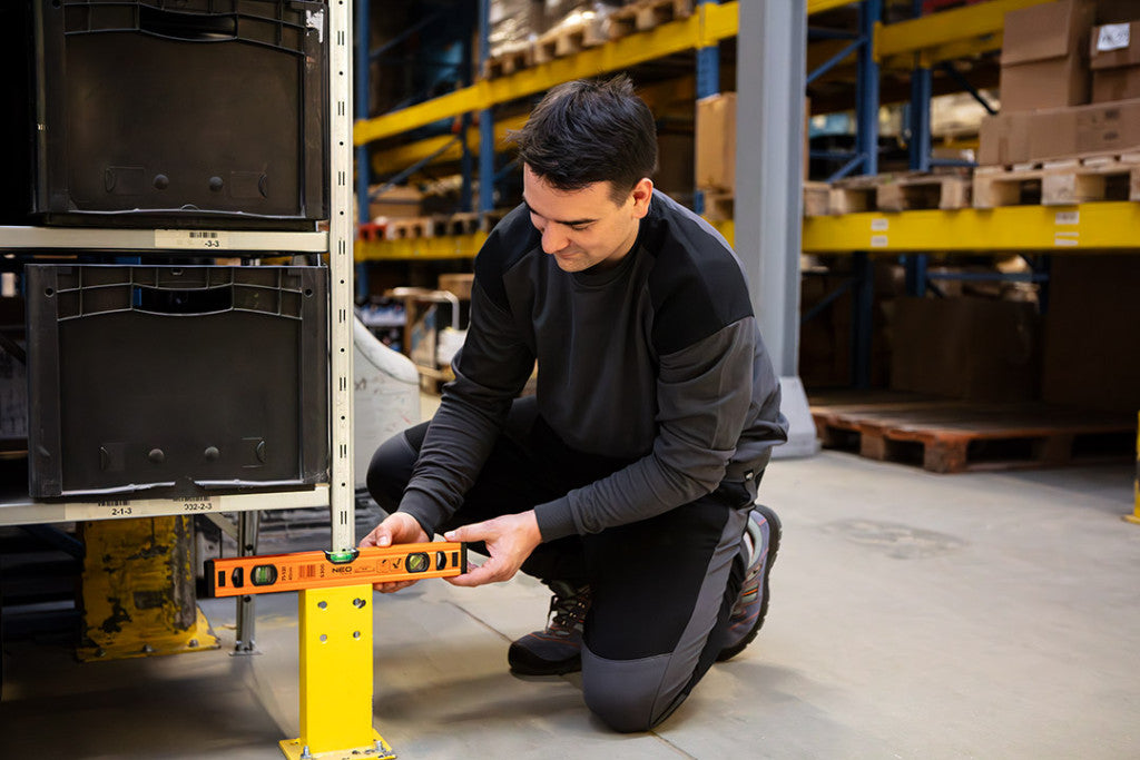 NEO TOOLS Melegítő nadrág COMFORT, fekete-szürke, 57%pamut 39% poliészter, XL 81-283-XL