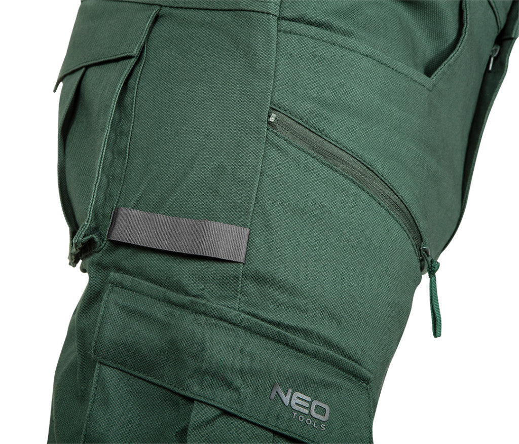 NEO TOOLS Munkásnadrág, OUTDOOR, zöld, 80% pamut, M 81-286-M