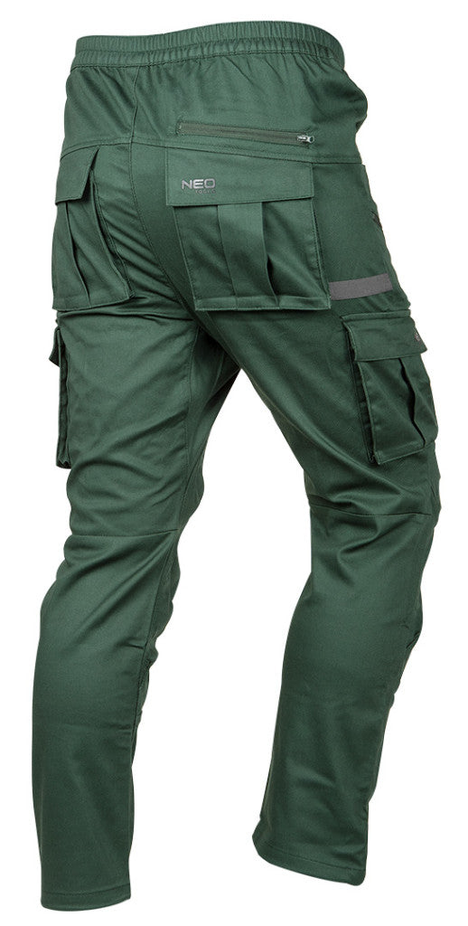 NEO TOOLS Munkásnadrág, OUTDOOR, zöld, 80% pamut, XS 81-286-XS