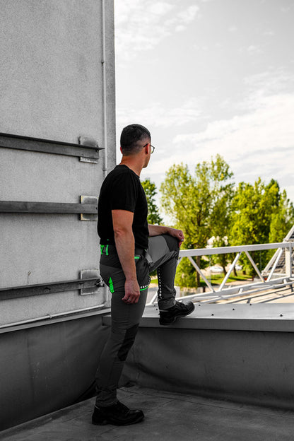 NEO TOOLS Munkásnadrág, PREMIUM, 4 irányban önbeálló anyag, fekete-zöld, S 81-290-S