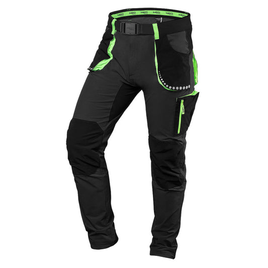 NEO TOOLS Munkásnadrág, PREMIUM, 4 irányban önbeálló anyag, fekete-zöld, XL 81-290-XL