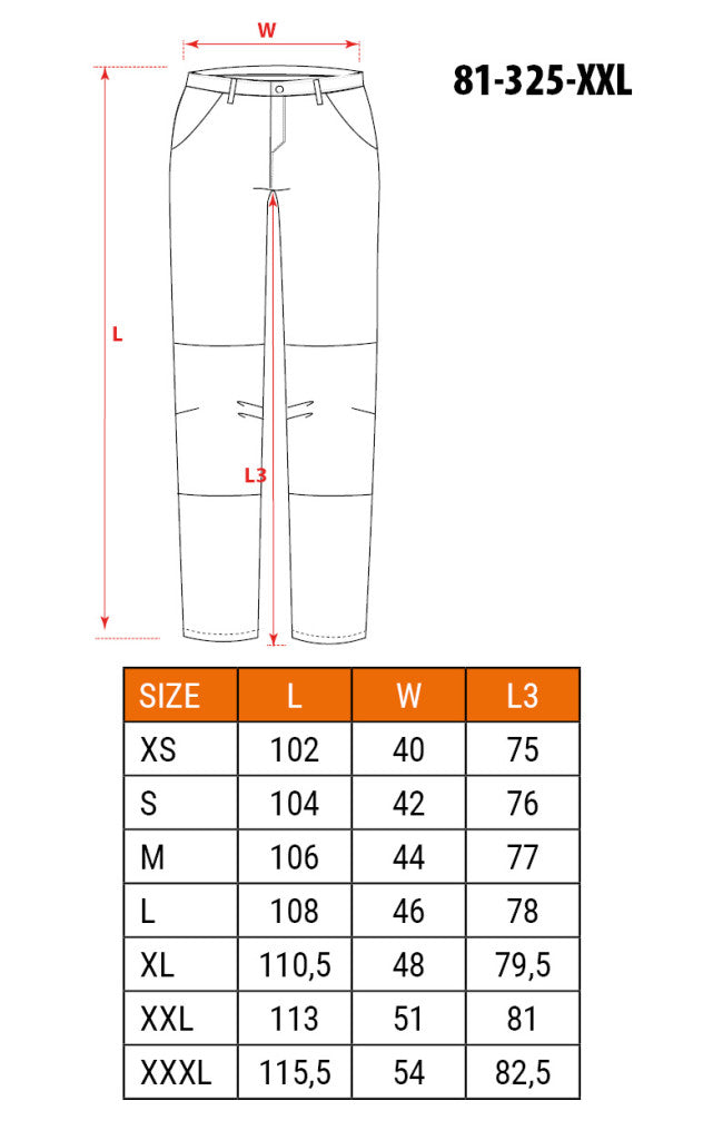 NEO TOOLS Munkásnadrág, 100% pamut, XXL 81-325-XXL