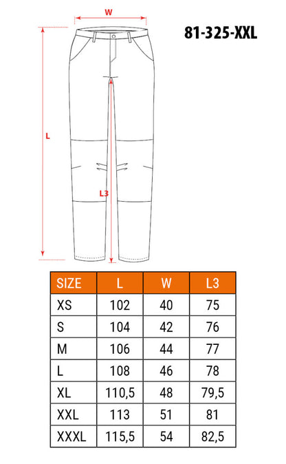 NEO TOOLS Munkásnadrág, 100% pamut, XXL 81-325-XXL