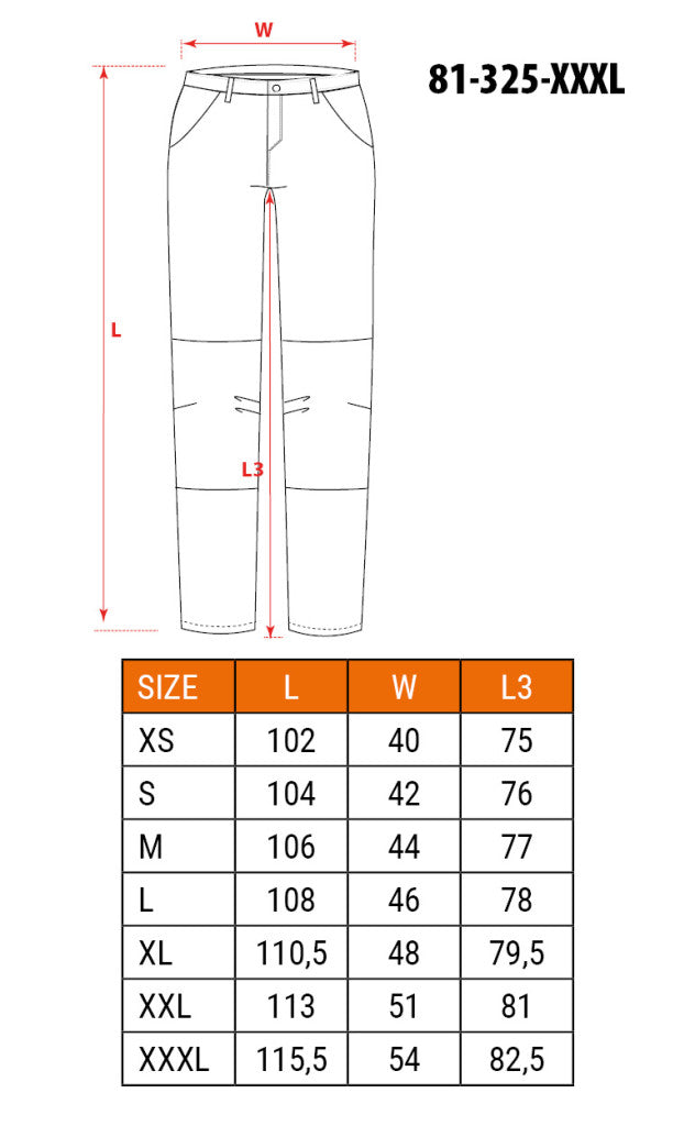 NEO TOOLS Munkásnadrág, 100% pamut, XXXL 81-325-XXXL