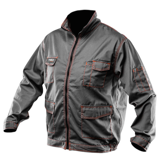 NEO TOOLS Munkavédelmi kabát, BASIC, S/48, 35% pamut, 65% polyester, Többfunkciós zsebek, gumírozott derék, CE EN340 81-410-S