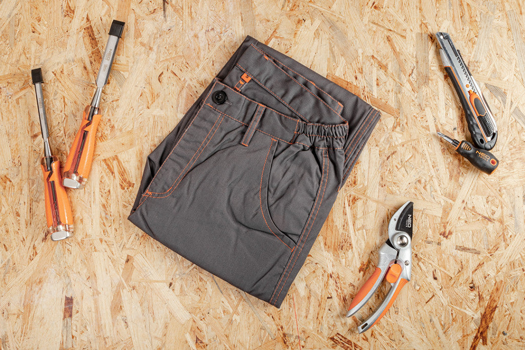 NEO TOOLS Munkásnadrág, BASIC, S/48, 35% pamut, 65% polyester, 245 g/m2, Többfunkciós zsebek, térdprotektor zseb, S 81-420-S
