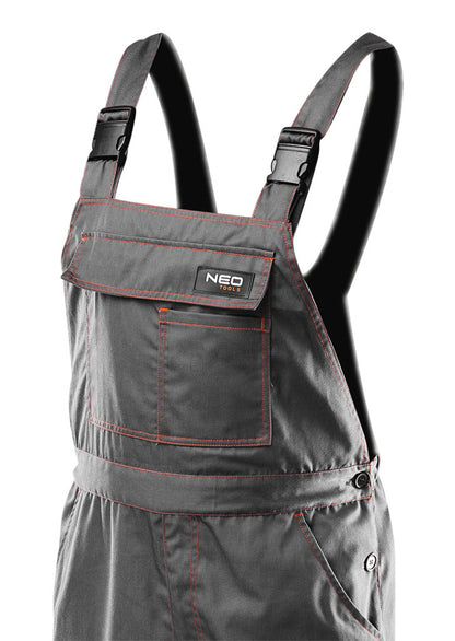 NEO TOOLS Kantáros Munkásnadrág, BASIC, XL/56, 35% pamut, 65% polyester, 245 g/m2, térdprotektor zseb, XL 81-430-XL
