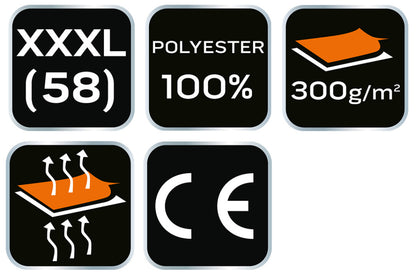 NEO TOOLS Polár Munkavédelmi kabát, sötétszürke, XXXL 81-503-XXXL