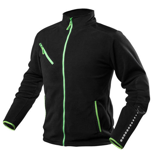 NEO TOOLS Polár Munkavédelmi kabát, PREMIUM, fekete, cordura megerősítésekkel, 300g/m2, XXXL 81-507-XXXL