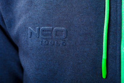 NEO TOOLS Munkavédelmi kabát, kapucnival PREMIUM, kétrétegű, 67% pamut + 33% poliészter, L 81-511-L
