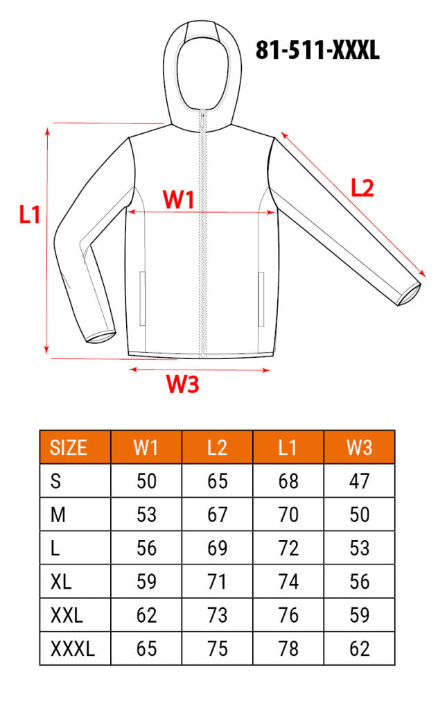 NEO TOOLS Munkavédelmi kabát, kapucnival PREMIUM, kétrétegű, 67% pamut + 33% poliészter, XXXL 81-511-XXXL