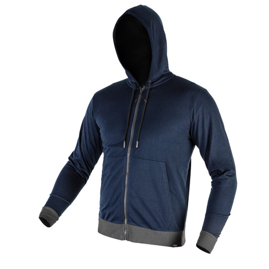 NEO TOOLS Munkavédelmi pulóver kapucnival COMFORT, sötétkék, 60% poliészter 40% műselyem, XL  81-513-XL