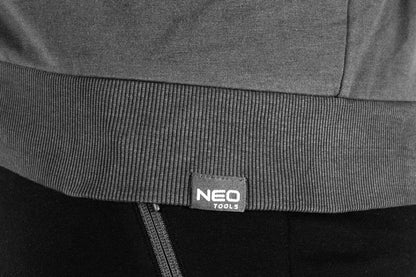 NEO TOOLS Munkavédelmi pulóver kapucnival COMFORT, szürke, 57% pamut 39% poliészter, XXL 81-514-XXL