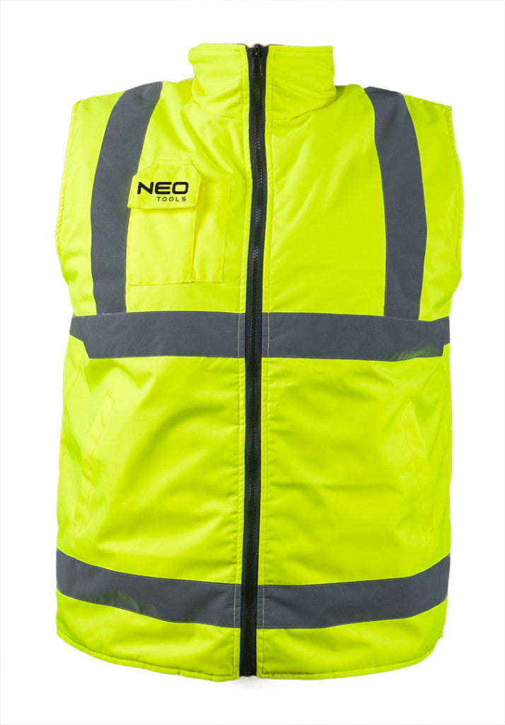 NEO TOOLS Kifordítható láthatósági Munkavédelmi mellény, L 81-520-L