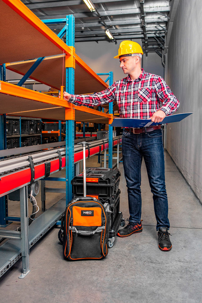 NEO TOOLS Flanel munkaing, piros-fekete-fehér, 100% pamut, XL 81-540-XL