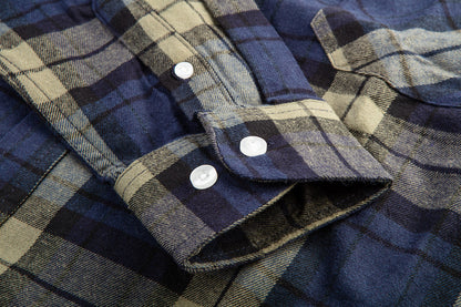 NEO TOOLS Flanel munkaing, kék-oliva-fekete, 100% pamut, L 81-541-L