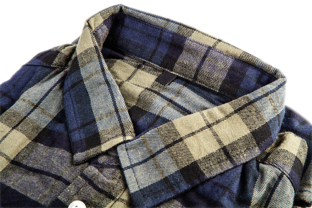 NEO TOOLS Flanel munkaing, kék-oliva-fekete, 100% pamut, S 81-541-S