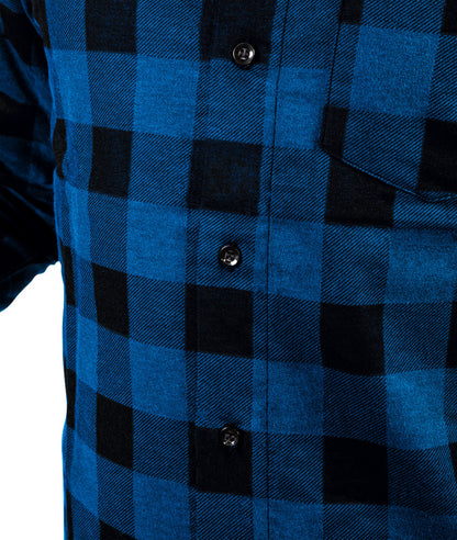 NEO TOOLS Flanel munkaing, tengerészkék-fekete, 100% pamut, L 81-545-L